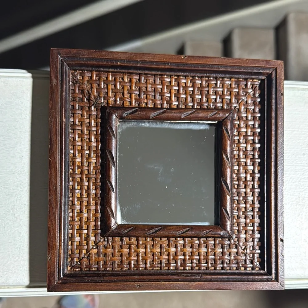 Rustic Brown Wall Mirror Set